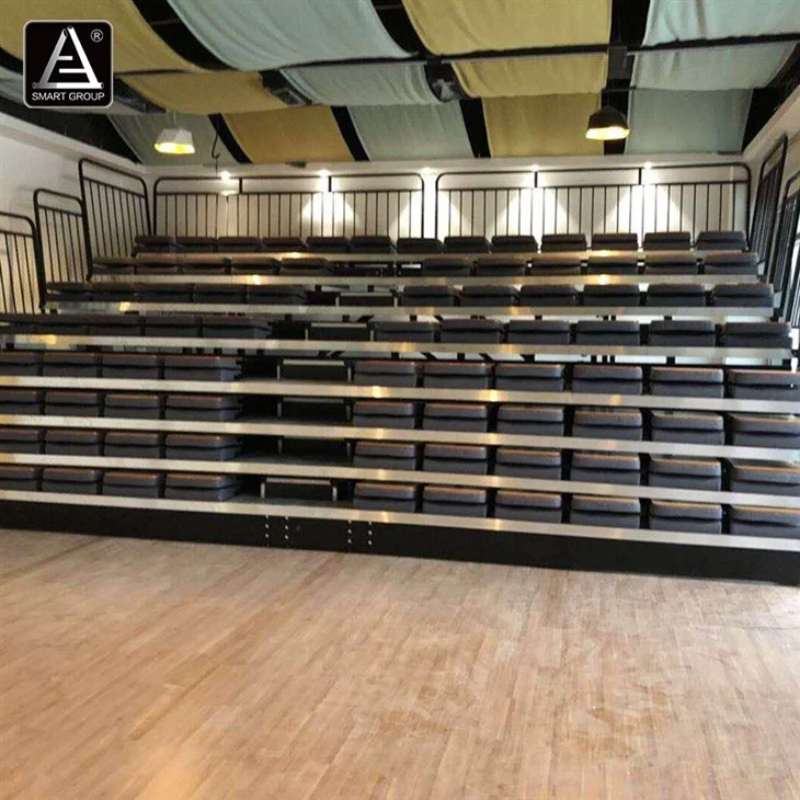 Indoor Basketball Court Telescopic Bleachers - Retractable Bleachers Seating